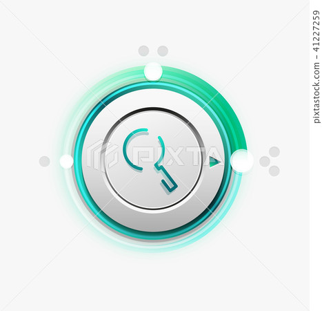 Search magnifyier web button, magnify icon. Modern magnifying glass sign, web site design or mobile 41227259