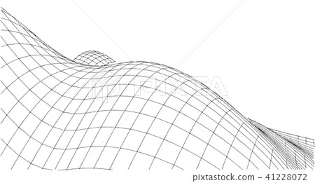 Abstract terrain wireframe landscape background. 41228072