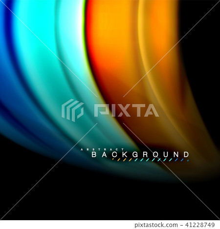 Fluid mixing colors vector wave abstract background design. Colorful mesh waves 41228749
