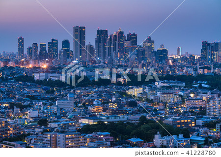 "Tokyo Metropolitan" Night view over Shinjuku secondary city center "Tokyo Metropolitan" Night view over Shinjuku secondary city center 41228780