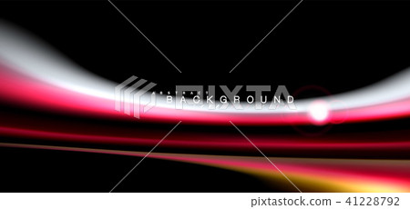 Color shiny light effects on black, liquid style multicolored wavy shape Color shiny light effects on black, liquid style multicolored wavy shape 41228792