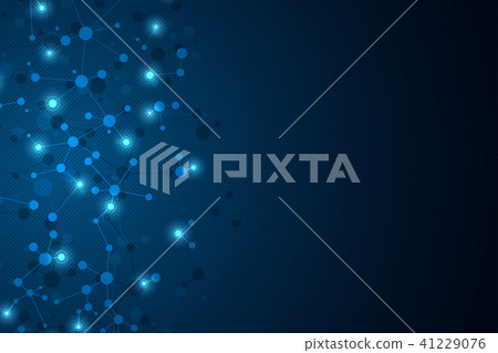 Molecular structure background. Abstract background with molecule DNA. Medical, science and digital 41229076
