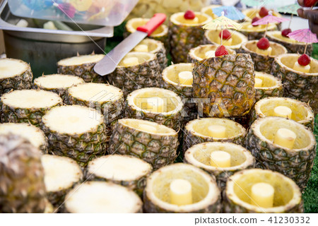 Fresh Tropical Pina Colada cocktail 41230332