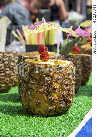 Fresh Tropical Pina Colada cocktail 41230341