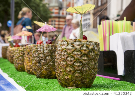 Fresh Tropical Pina Colada cocktail 41230342