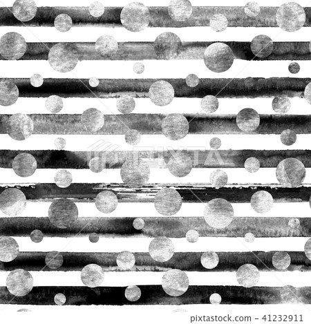 Abstract circles and stripes seamless pattern - Stock Illustration ...