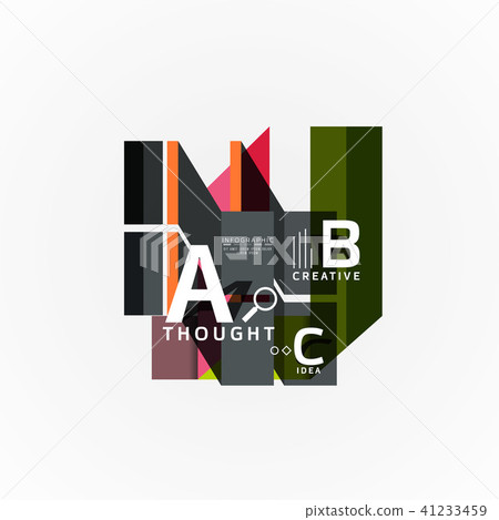 Abstract geometric option infographic banners, a b c steps process 41233459