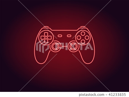 Neon icon of Red Joystick, vector Neon icon of Red Joystick, vector 41233835