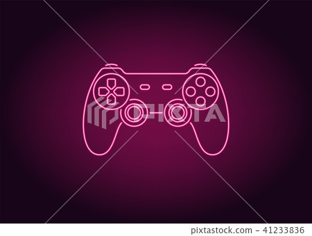 Neon icon of Pink Joystick, vector Neon icon of Pink Joystick, vector 41233836