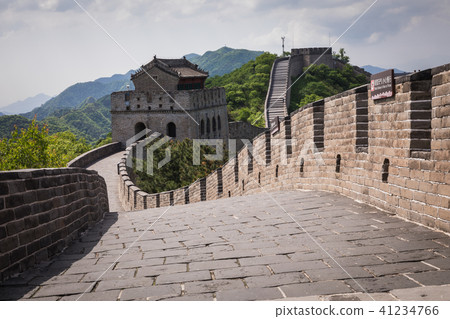 Panoramic view of Great Wall of China at Badaling Panoramic view of Great Wall of China at Badaling 41234766