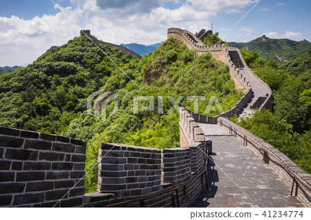 Panoramic view of Great Wall of China at Badaling Panoramic view of Great Wall of China at Badaling 41234774