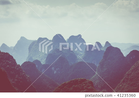 Landscape of Guilin, Karst mountains. 41235360