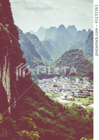 Landscape of Guilin, Karst mountains. 41235361