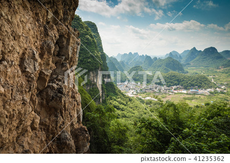 Landscape of Guilin, Karst mountains. 41235362