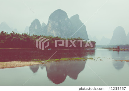 Landscape of Guilin, Karst mountains. 41235367