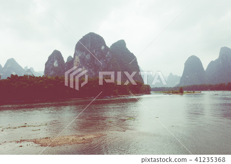 Landscape of Guilin, Karst mountains. 41235368