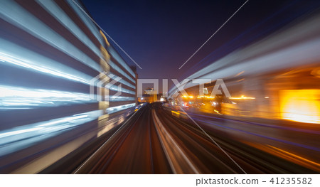 Motion blur railway in London, England, UK 41235582