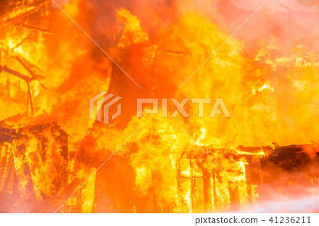 Fire in a house 41236211