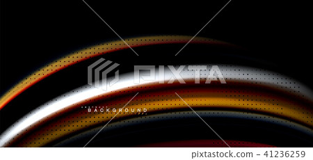 Multicolored wave lines on black background design Multicolored wave lines on black background design 41236259