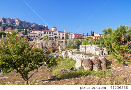 Panoramic view of the Library of Hadrian, Athens Panoramic view of the Library of Hadrian, Athens 41236288