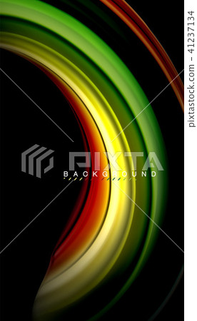 Fluid mixing colors, vector wave abstract background 41237134