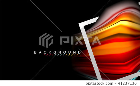 Liquid fluid colors holographic design with metallic style line shape Liquid fluid colors holographic design with metallic style line shape 41237136