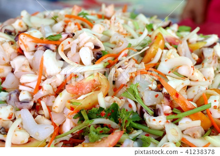 salad spicy seafood at street food 41238378