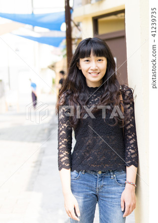 Asian Taiwan Tainan blue sun illustration female woman girl portrait portrait Asian Taiwan Tainan blue sun illustration female woman girl portrait portrait 41239735