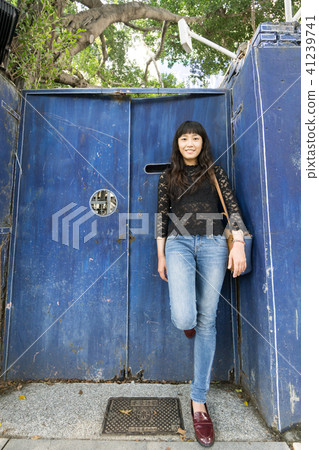 亞洲台灣台南藍晒圖女性女人女生人像肖像 41239741