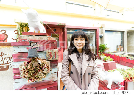 亞洲台灣台南藍晒圖女性女人女生人像肖像 41239773