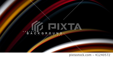 Multicolored wave lines on black background design Multicolored wave lines on black background design 41240572
