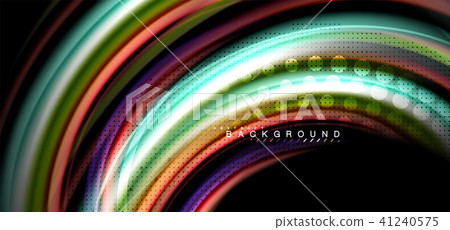 Multicolored wave lines on black background design Multicolored wave lines on black background design 41240575