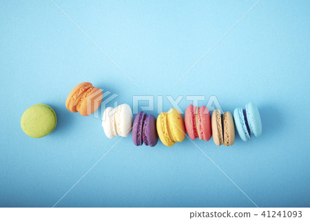 Colorful French macaroon or macaron biscuits Colorful French macaroon or macaron biscuits 41241093