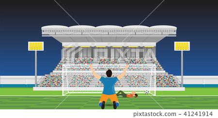 Soccer player celebrating goal . Soccer player celebrating goal . 41241914