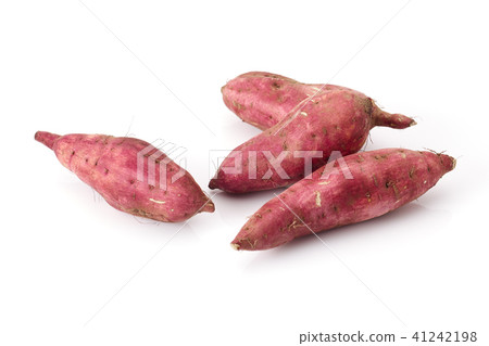 Sweet potatoes isolated on white background 41242198