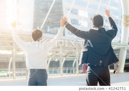 Business man with success in city. Business man with success in city. 41242751