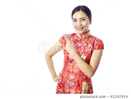 Chinese new year Asian girl 41242914