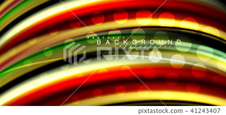 Multicolored wave lines on black background design Multicolored wave lines on black background design 41243407