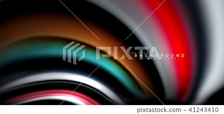 Multicolored wave lines on black background design Multicolored wave lines on black background design 41243410