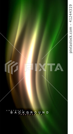 Neon glowing wave, magic energy and light motion background 41244319