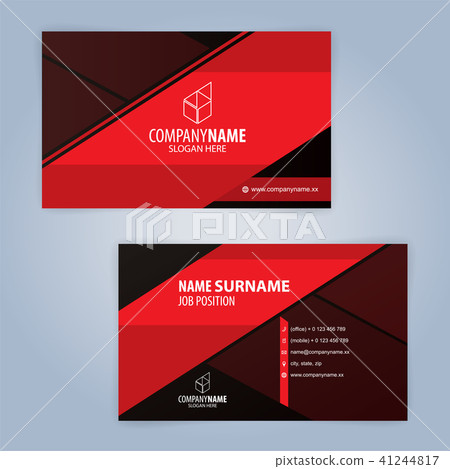 Red and Black modern business card template Red and Black modern business card template 41244817
