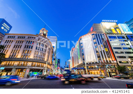 銀座4丁目夜視圖 41245141