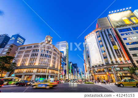 Night view of Ginza 4-chome 41245153