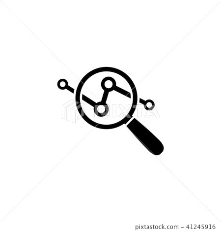 Analysis Icon in flat style. Data analysis symbol 41245916