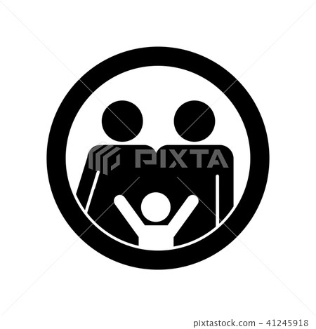 Family Icon in flat style Parents symbol on white 41245918