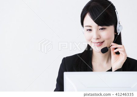 Business operator female businessman white back Business operator female businessman white back 41246335