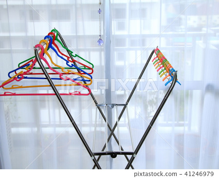 Room drying also bright with colorful hanger and pinch 41246979