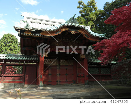 The autumn Tokugawa Tsunayoshi imperial gates of autumn leaves add color The autumn Tokugawa Tsunayoshi imperial gates of autumn leaves add color 41247205