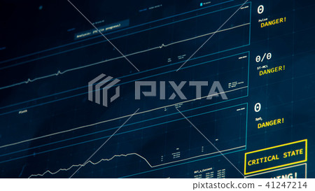 Futuristic ICU monitor, patients condition 41247214