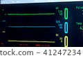 Medical ICU bedside monitor with patient 41247234